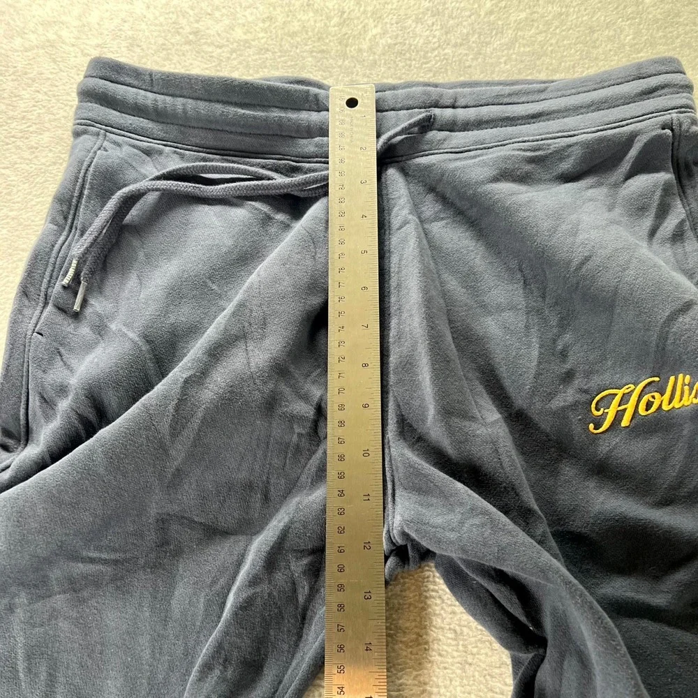 Hollister VTG Y2K Sweatpants Men Large Blue Fleece Lined Embroidered Script Logo